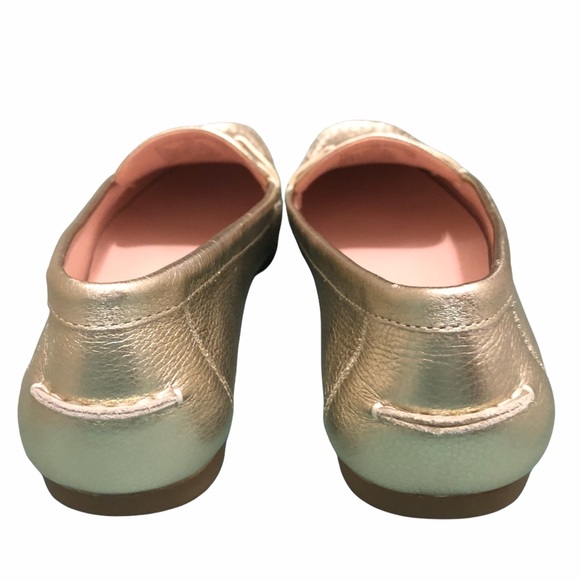 COPY - Kate ♠️ Spade NEW YORK Bergman Gold Leather Loafers Spade Detail authent… - Picture 8 of 15